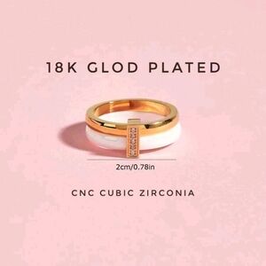 18K Gold Plated Ring with Cubic Zirconia